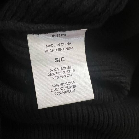 NWT JOAN VASS NEWYORK BATWING‎ BLACK BOATNECK SWEATER SIZE S - Picture 6 of 10